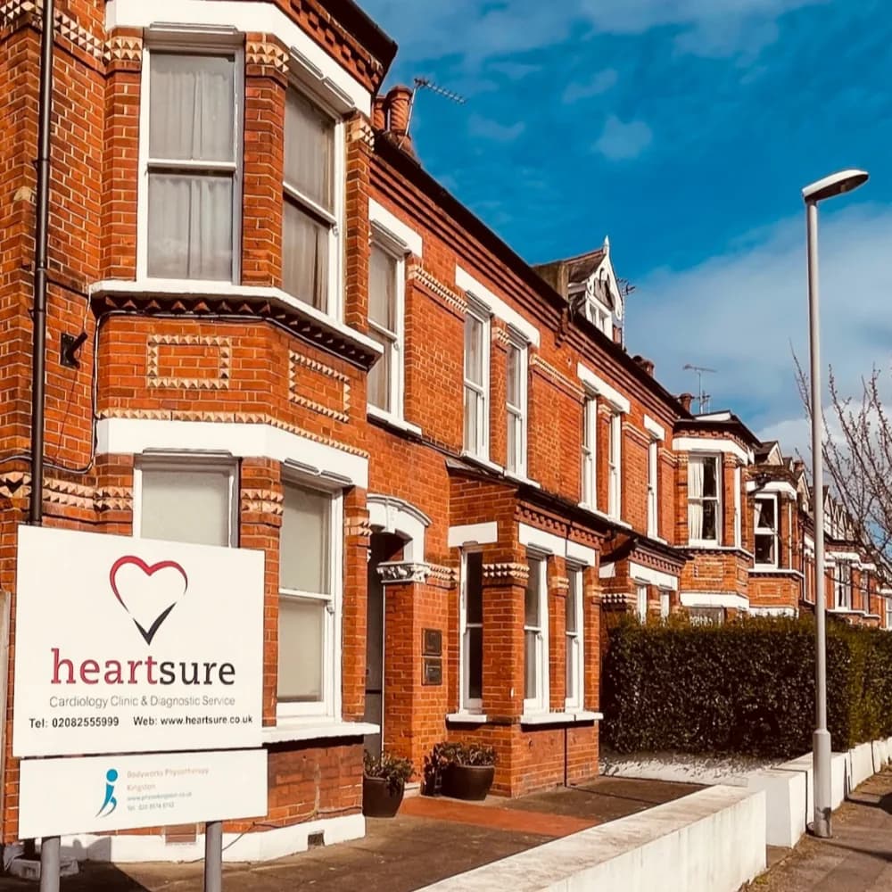 Heartsure Cardiology Clinic's sign outside its building in Kingston